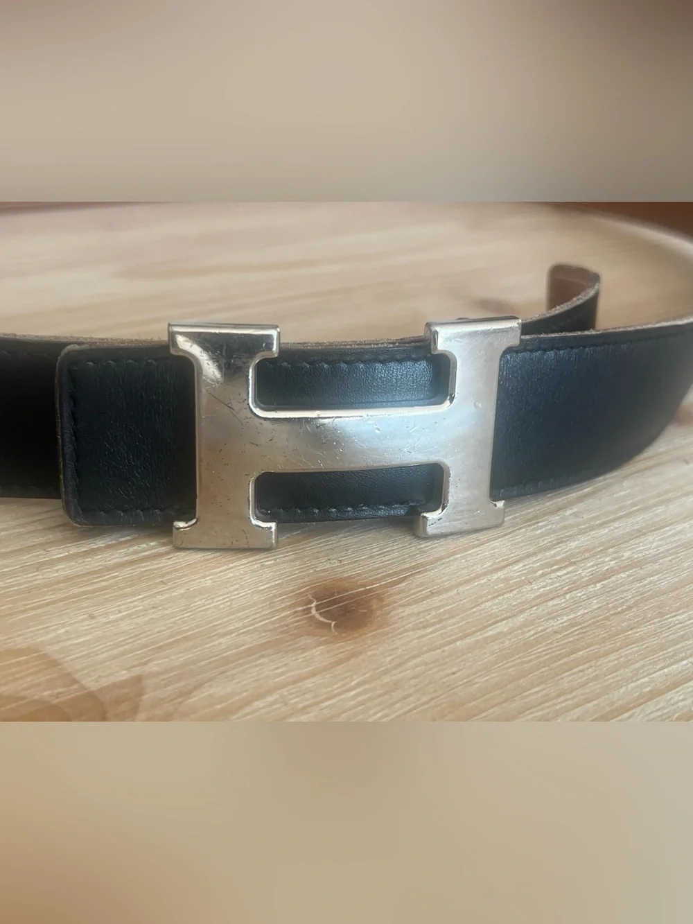 Hermès Constance H Reversible Belt 32mm Gold/Black Size 90 Palladium Hardware